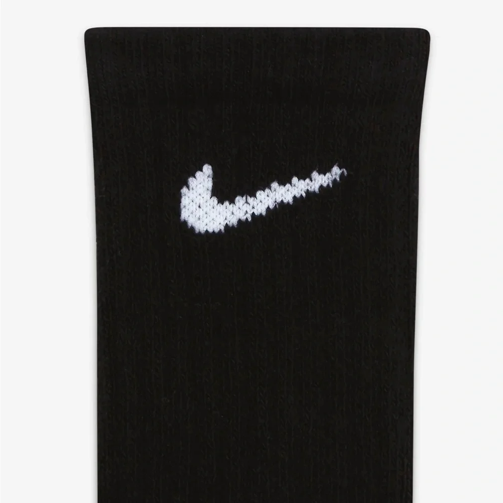 Nike dri-fit crew socks 6 pair pack black youth kids boys XXS XS